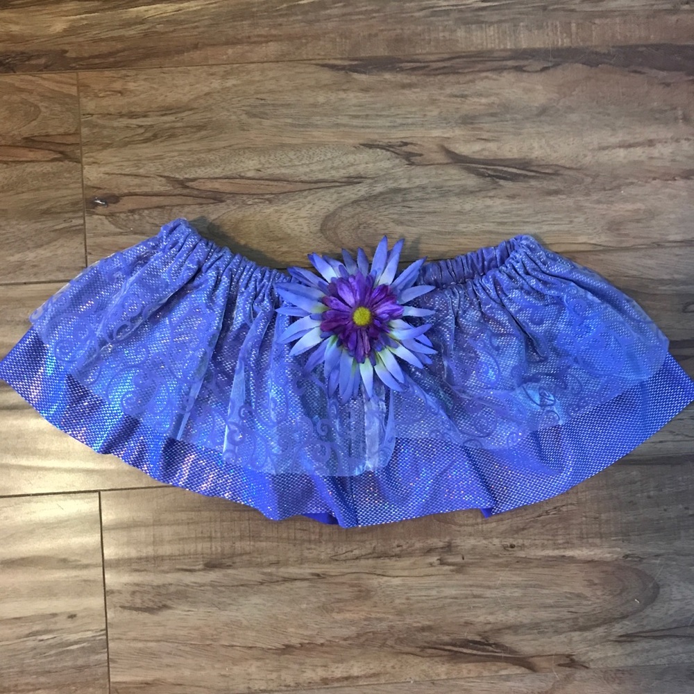 Lavender Layered Mini Skirt